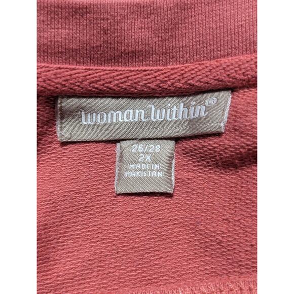 Woman Within T Shirt Women 2X Pink Crewneck Substantial Fabric Stretch P13‎ - Picture 2 of 12